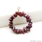 Gemstone Chip Hoop, 33x26mm Round, Gold Wire Wrapped Uncut Beads Jewelry, Nugget Pendant Charm, GemMartUSA (50550)